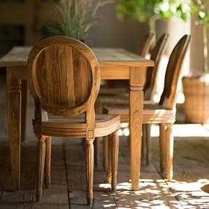 Silla de Jardín de Madera de Teca para Exteriores, Silla de Comedor de Madera Maciza, Diseño Minimalista para Patio, Villa, Resort, Muebles de Restaurante - Product Image 4