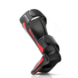 Espinilleras de Boxeo de Cuero Negro, Equipo de Entrenamiento Profesional de MMA y Muay Thai, Triple Capa Acolchada, Protección de Alto Impacto - Product Image 4
