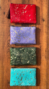 El más nuevo pelo en cuero de vaca metálico borla bolsa occidental de cuero genuino cremallera muñequera tarjeta de crédito teléfono carteras para mujeres - Product Image 4