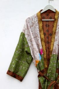 Kimono de seda para mujer Kimono Vintage Robe para mujer - Product Image 2