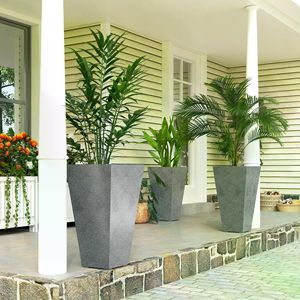 Set di 3 Vasi da Esterno in Plastica, Materiale PP, Forniture da Giardino per Piante da Interno, Fioriere e Vasi - Product Image 5