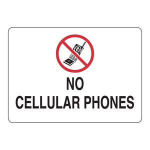 Panneau interdiction d'utiliser les téléphones portables Brady, 10x14 pouces, PVC, pour zones à accès restreint aux téléphones - Product Image 3