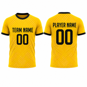 ชุดฟุตบอลโพลีเอสเตอร์ 100% เสื้อฟุตบอลสั่งทำพิเศษ ระบายอากาศได้ดี เสื้อเจอร์ซีย์แบบยูนิเซ็กซ์ เทคนิคการพิมพ์แบบซับลิเมชั่น เสื้อยืดสไตล์โลโก้แบบคอกลม - Product Image 6