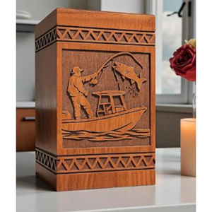 Handcrafted Wooden Cremation Urn for Ashes Classic <b>Memorial</b> Urn <b>Memorial</b> Keepsake by AYAANS - Product Image 2