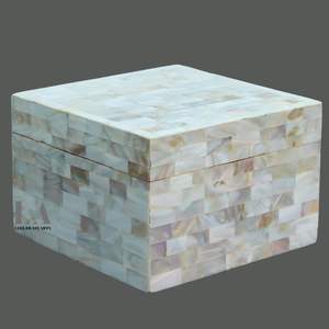 Elegant Design Mother of Pearl Jewellery <b>Box</b> Luxury Resin MOP Decorative Storage <b>Box</b> MOP Inlay <b>Box</b> at very good factory price - Product Image 3