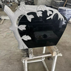 Lápices Funerarios y Monumentos de Granito Negro Absoluto, Losas Gruesas Pulimentadas, Proveedor de Exportación de Piedras Conmemorativas de la India - Product Image 1