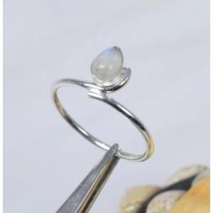 Larimar <b>925</b> Sterling <b>Silver</b> Bezel Set Gemstone <b>Ring</b> Minimalist Style Unisex Everyday Wear - Product Image 5