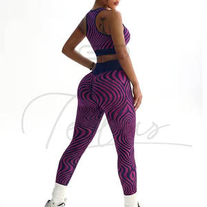Ensemble de yoga pour femmes de haute qualité, personnalisé, pour l'été, vêtements de sport, fitness, gym, course à pied, ensembles de yoga - Product Image 3