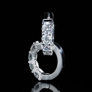 925 Silver Moissanite Huggie Hoop Earrings Round Brilliant Claw Set Unisex Jewelry for Party Wedding <b>Gift</b> - Product Image 1