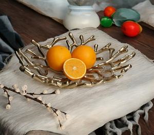 Plateau de bol de fruits de forme ronde pour servir la table plateau de service de nourriture et bol plus grande qualité grande taille décor à la maison bols - Product Image 1