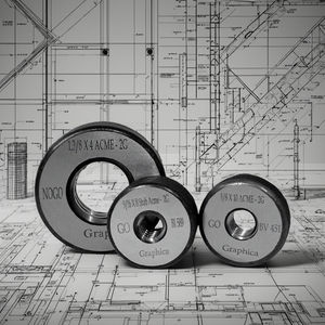 AUGST LINES Calibradores de Anillo de Rosca ACME Tipo GO/NOGO, 2g 3g 4g, Tamaños de 1" a 20", Paso de 20 TPI a 1 TPI, Herramienta de Medición de Rosca Externa - Product Image 4