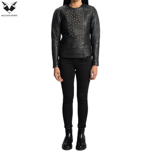 Premium Handmade Good Selling New Arrival OEM ODM Service Urban Style High-Quality Genuine Leather Slim Fit Studded <b>Jackets</b> - Product Image 4
