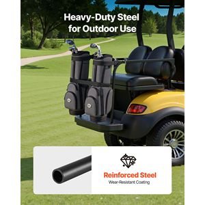 Supporto Portatile per Sacca da Golf 53.9 X 7.7 X 2.4 Pollici Compatibile con la Maggior Parte dei Carrelli da Golf 2+2, Tubi Quadrati da 1.2 Pollici sul Sedile Posteriore, Regolabile in PU - Product Image 6