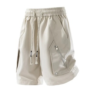 New <b>Mens</b> <b>Shorts</b> Solid Color <b>Trousers</b> Five Points Fitness Sweatpants <b>Short</b> Pockets Decorate Cargo <b>Shorts</b> - Product Image 4