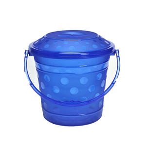 3 LTR Plastic Handle <b>Bucket</b> + <b>Lid</b> Single Color for Water and Storage Multipurpose Plastic <b>bucket</b> - Product Image 3