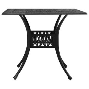 Medium Decorative Inlays Black Cast <b>Aluminum</b> Outdoor <b>Table</b> for Garden Use - Product Image 2