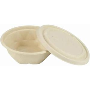 Envase Redondo Biodegradable de Alta Calidad de 750 ml con Tapa para Suministro a Granel y Exportación Mundial - Product Image 1