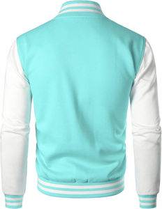 Veste universitaire pour homme de qualité supérieure, personnalisable en gros (OEM), avec intérieur en polaire chaud, fermeture éclair durable, style urbain - Product Image 4