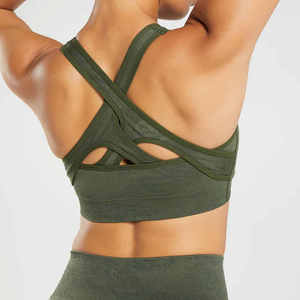 Nouvel Arrivage Soutien-gorge de Sport Femme en Gros Sexy Yoga Course Sans Couture Respirant Simple Haute Qualité Designer Personnalisé Coton Frontal - Product Image 5