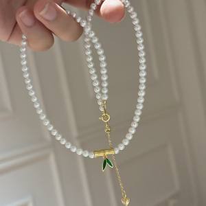 Collar de Perlas de Lujo de Alta Gama Shi Jia para Mujer, Diseño Ligero y Elegante, Cadena para Clavícula, Accesorio de Moda con Estilo - Product Image 5