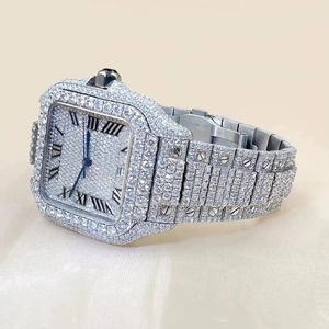 Reloj de Cuarzo Rectangular de Lujo para Mujer con Incrustaciones de Diamantes, Correa de Acero Inoxidable, Visualización de Fecha Analógica, Esfera de Cristal de Zafiro de 30 mm - Product Image 6
