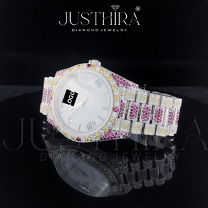 ลดราคาพิเศษ นาฬิกาควอตซ์เพชรโมอิสซาไนต์สั่งทำได้  แบบสองสี ทนทาน ใช้ได้ทั้งผู้ชายและผู้หญิง เหมาะสำหรับใส่ลำลองและธุรกิจ  มีจำหน่ายแล้ว - Product Image 3