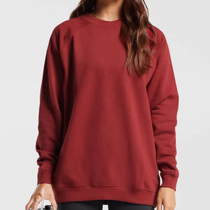 Sudadera Ligera de Felpa para Mujer, de Alta Calidad, con Hombros Caídos, Color Liso, Secado Rápido, Estilo Casual - Product Image 1