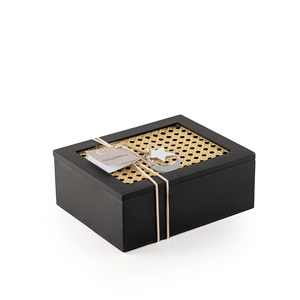 Elegant Luxury Style Wooden Storage Boxes Set Black Gold Moon Star Design Decorative <b>Gift</b> <b>Box</b> for <b>Ramadan</b> Kareem - Product Image 2