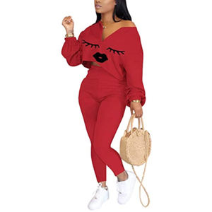 Conjunto de 2 Piezas para Mujer, Top Corto con Capucha y Encaje, y Pantalones Deportivos, Ropa Sexy para Estar en Casa - Product Image 1