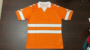 Chemise à manches courtes pour homme, rayée rouge et blanc, col rabattu, séchage rapide, polyester, coupe classique, toutes saisons, haut de sport - Product Image 4