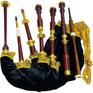 Baguettes écossaises artisanales en bois de rose des Highlands, housse rouge, 20x40 pouces, taille standard, couleur et logo personnalisables, prêtes pour la performance, pour enfants - Product Image 1