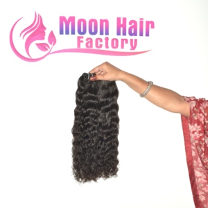 Extensions de cheveux naturels indiens Remy, ondulés, à pointes épaisses et lisses, non traités, 100g, noir naturel, pour tissage complet - Product Image 6