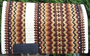 Tapis de selle 100 % laine de Nouvelle-Zélande, double tissage, tissés à la main, couleurs attrayantes pour l'équitation western, couverture pour chevaux de spectacle - Product Image 2