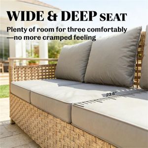 Sofá de Ratán para Exteriores, Muebles de Patio para Terraza y Balcón con un Atractivo y Elegante Diseño - Product Image 2