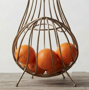 Cesta de Almacenamiento Elegante de Alambre Metálico con Forma Geométrica para Frutas, para la Encimera de la Cocina - Product Image 3