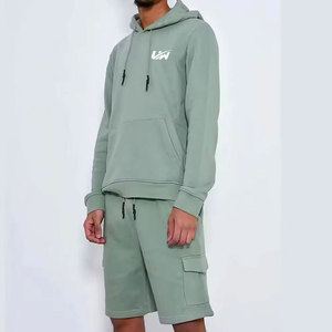 New Arrival Men Hoodie <b>Shorts</b> <b>Set</b> Latest Design Comfortable Lightweight Casual Wear Two Piece <b>Set</b> For Online Sale - Product Image 3