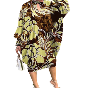 Samoa Puletasi Polynesian Tribal Tonga Logo Print <b>Custom</b> Ladies Plus Size Women's Church <b>Dress</b> Islands Kaftan <b>Dresses</b> - Product Image 2