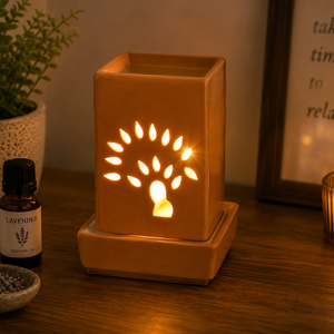 Ceramic <b>Electric</b> <b>Oil</b> <b>Diffuser</b> Burner | Handcrafted Aroma <b>Oil</b> Warmer for Essential <b>Oils</b> Home Fragrance Spa Decor Premium Gift - Product Image 3