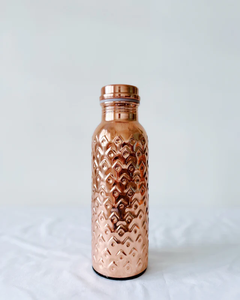 Top Trending Hammered Copper Beverage <b>Bottle</b> 100% Pure & Leak Proof with Ayurvedic Benefits Plastic Drinkware - Product Image 1