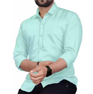 100% Cotton Long Sleeve Formal <b>Men's</b> Quality <b>Shirts</b> Button Down Regular Fit Turn Down Collar Solid Custom <b>Men</b> <b>s</b> <b>Shirt</b> - Product Image 1