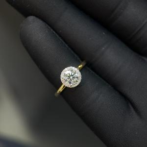 Bague en diamant de laboratoire de qualité export avec diamant rond de 0,2 carat pour fiançailles, mariage et vente en gros mondiale - Product Image 6