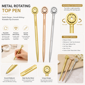 Luxury Metal Ballpoint <b>Pen</b> Rotatable Diamond Shape Writing <b>Pen</b> Custom Logo Gift Stationery <b>Gold</b> Rose <b>Gold</b> Silver OEM ODM - Product Image 3