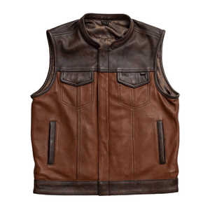 Gilet de moto en cuir pour homme Gunner (édition limitée) - Product Image 1