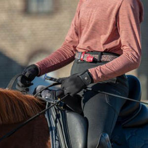 Guantes de equitación de alta calidad con inserciones elásticas, refuerzo elástico en la muñeca, sujeción con velcro para las riendas. - Product Image 4