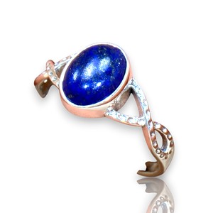 925 Sterling Silver Oval Cut With Bezel Sett <b>Lapis</b> <b>Lazuli</b> Gemstone Women's <b>Ring</b> Original Handmade Fine Jewelry Custom Boho <b>Ring</b> - Product Image 1
