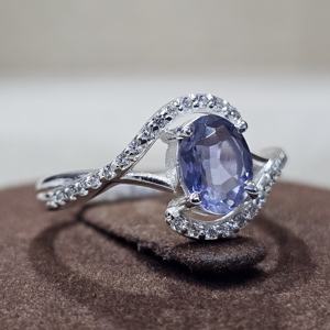 Bague d'éternité de créateur classique en argent sterling 925 forme ovale pierre précieuse améthyste Unique faite à la main excellente qualité pour les fêtes - Product Image 3