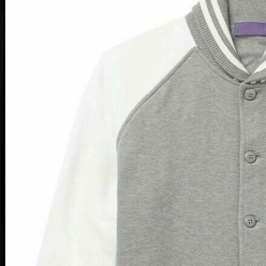 High Quality Custom Logo Double Breasted Thin Men's Spring Eco-Friendly Windproof Stand Varsity <b>Jacket</b> Fleece Cotton Letter - Product Image 2