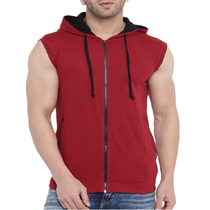 Workout Sleeveless <b>Hoodie</b> Men's Slim Fit Polyester/Cotton Knitted Breathable Eco-Friendly Plus Size <b>Summer</b> - Product Image 1