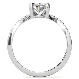 Bague en moissanite taille poire en argent sterling 925 plaqué or blanc, bague de luxe pour fiançailles, mariage, anniversaire, promesse, mariage - Product Image 4