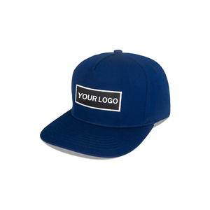 Export Quality Structured Flat Brim Classic Golf Hats 5 Panel Snapback Custom Logo 2D Embroidery Patch Performance Sports Cap - Product Image 1
